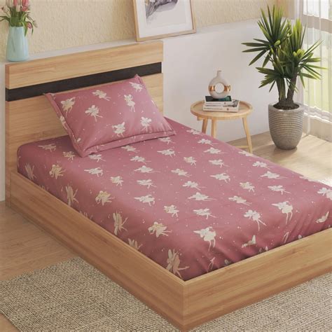 Buy Slate Kids Fairies Cotton 150TC Printed 2Pcs Single Bedsheet Set ...