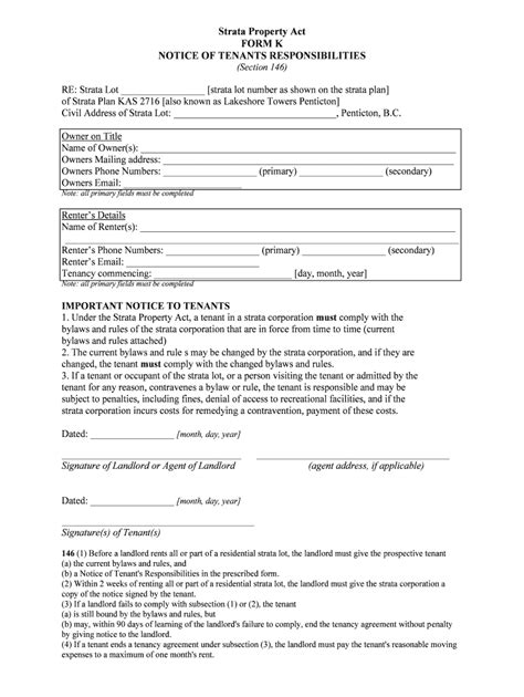Form K Strata - Fill Online, Printable, Fillable, Blank | pdfFiller