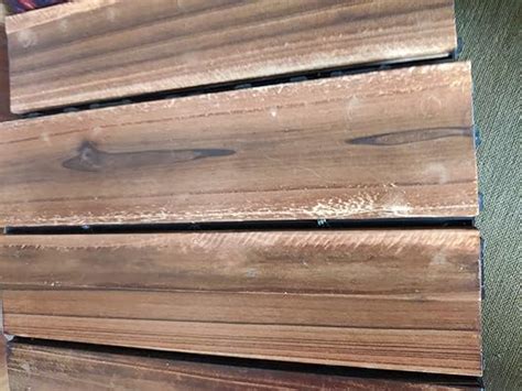 Buy Hardwood Interlocking 4 Slat Patio Deck Tiles, 12" × 12" Pack of 15 ...
