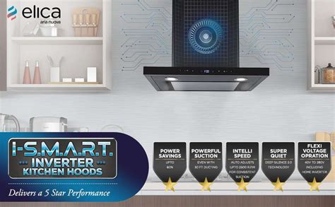 Elica iSMART 5 STAR Performance 60 cm Chimney with Inverter Technology ...