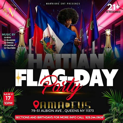 HAITIAN FLAG DAY PARTY 2025 NYC, Amadeus Nightclub, Queens, 17 May to ...