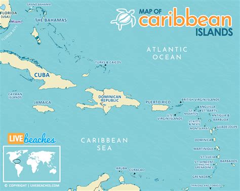 Simple Map Of Caribbean Islands