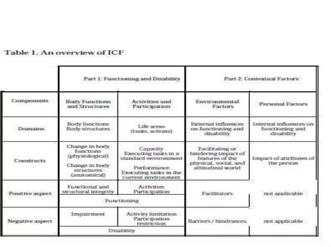 Image result for International Classification of Functioning Disability and Health