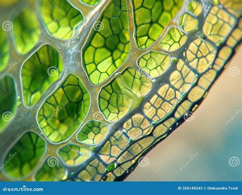 Cell Structure Plant, View of the Leaf Surface Showing Plant Cells ...