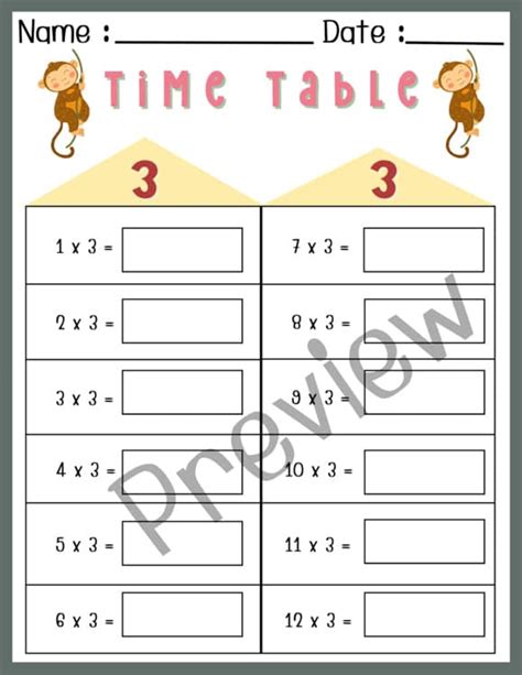 Image result for Math Timetable Sheet 1 12