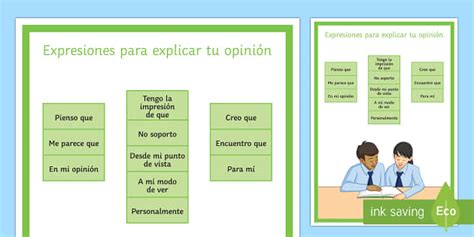 Opinion Phrases Display Poster Spanish