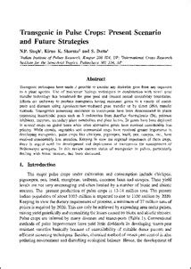 Transgenic in pulse crops: present scenario and future strategies - OAR ...