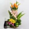 Mix Flowers & Fruit Champagne - DP Saini Florist & Baker's