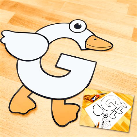 Free Printable Uppercase Letter G Craft Template