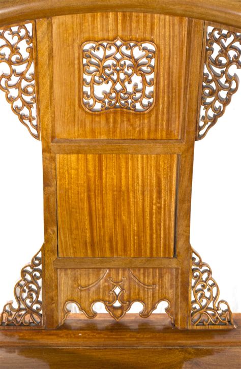 Chinese Carved Huanghuali Wood Armchair at 1stDibs