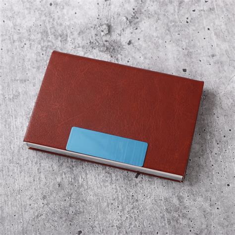 Brown Leather Sleek Card Holder