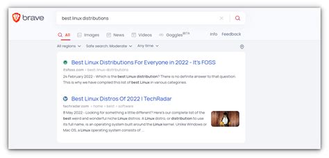 Image result for Brave Search Features