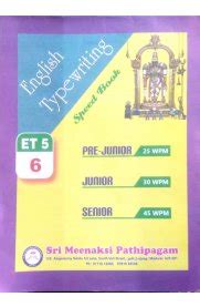 Routemybook - Buy Type Writing English Speed Book [ET5-6] by Sri ...