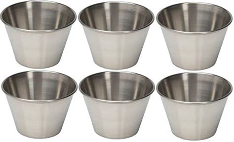 Buy Dynore Stainless Steel Set of 6 Sauce Cup - 60 ml Each 6 x 6 x 3.5 ...