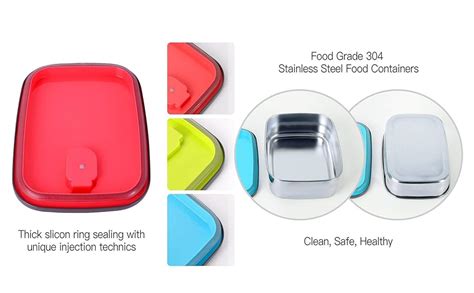 FunBlast Stainless Steel Leak Proof Lunch Box - Pack of 3 Pc Lunch Box ...