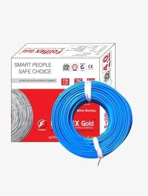 Foliflex Gold Blue Colour Single Core Electric Wire FR Multistrand PVC ...