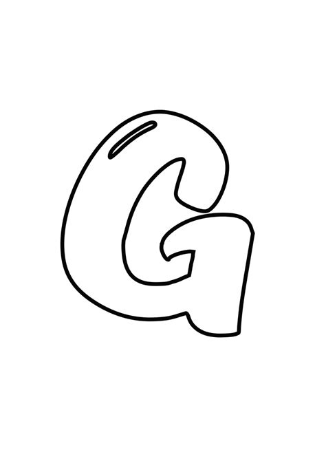 Download Printable Bubble Letter G - Bubble Letters