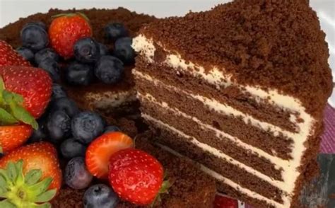 Торт Медовик шоколадный с кремом из сгущенки рецепт с фото пошагово