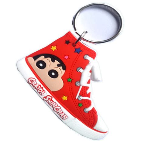 AUGEN Premium Double Sided Rubber Keychain Shoes Shinchan For Car ...