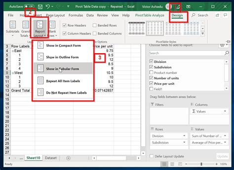 Image result for Pivot Table Design
