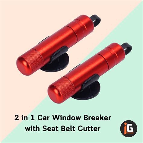 2 In 1 Car Window Breaker With Seat Belt Cutter