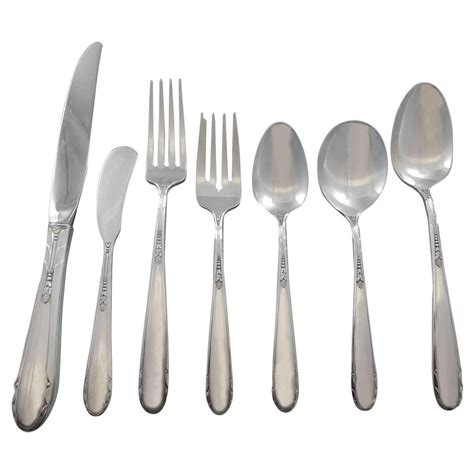 Melbourne by Oneida Sterling Silver Flatware Set for 12 Service 60 ...
