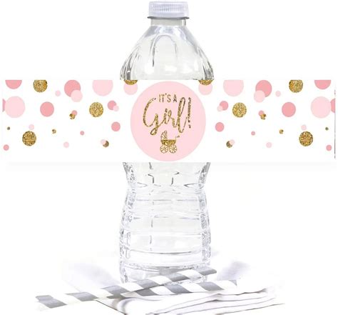 Buy Andaz Press Blush Pink Gold Glitter Girl Baby Shower Party ...