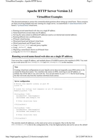 Image result for Virtual Host Format Example