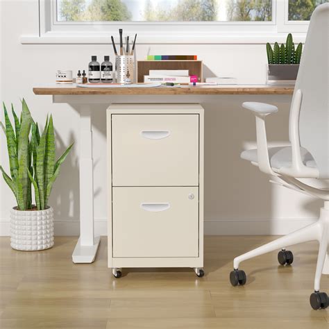 Polup 2 Drawer Office Mobile Vertical File Cabinet with Lock and ...
