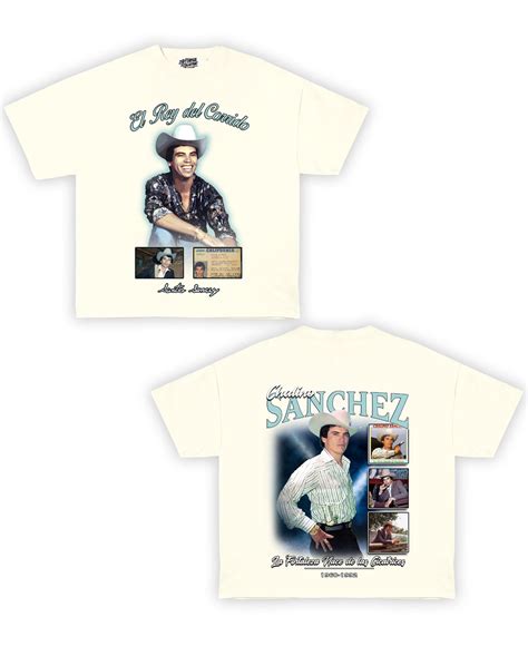 Chalino Sanchez Tribute Vintage Shirt: Front/Back (White) – The Retro ...