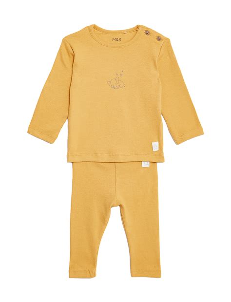 Buy 2pc Cotton Rich Elephant Outfit (7lbs-1 Yrs) at Marks & Spencer