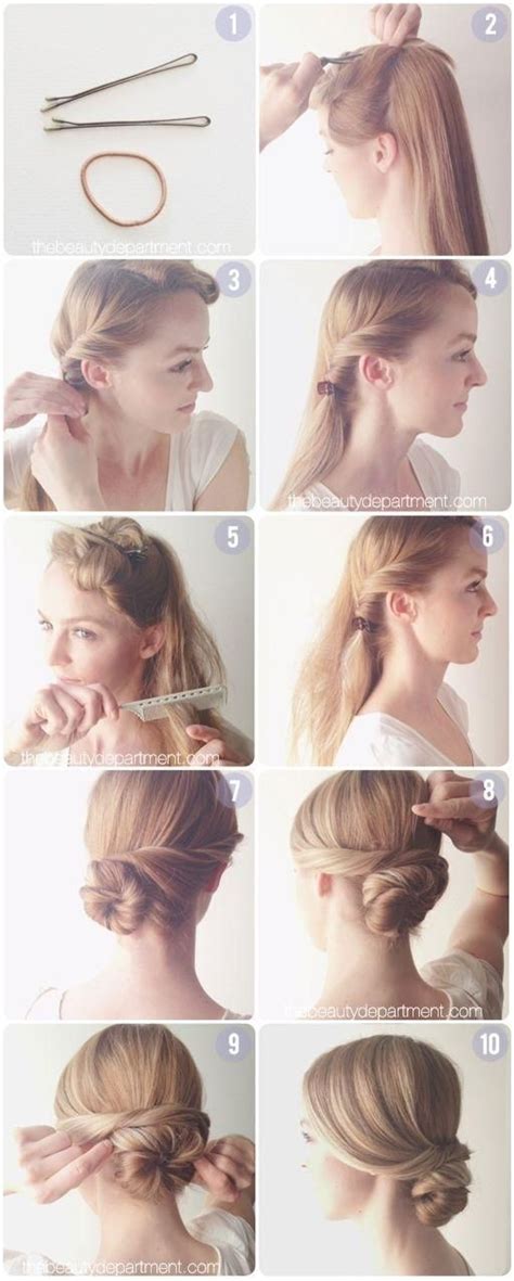 Easy Chignon Tutorial 的图像结果