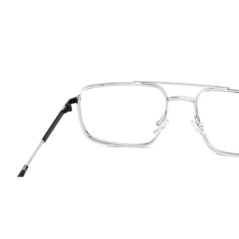Silver Full Rim Square Lenskart Studio LK E19300 Eyeglasses