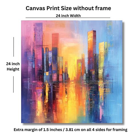 Tall Building Canvas Wall Painting – Modern High Rise Art by Viventiq ...