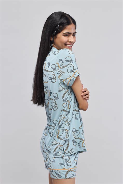 Rope Printed Half Sleeve Piping Top – NeceSera