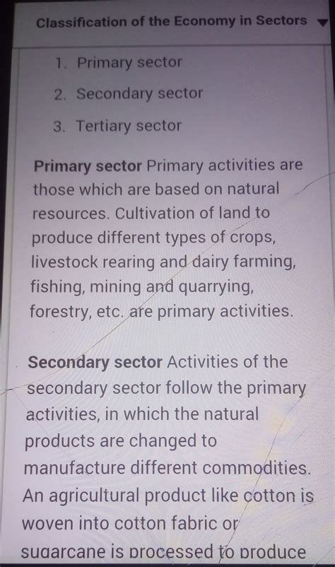 classify the economic sector on the basis of nature of activities ...