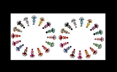 Beauty Gold 44 Pc Multicolor Designer Stone Bindis For Women And Girl ...