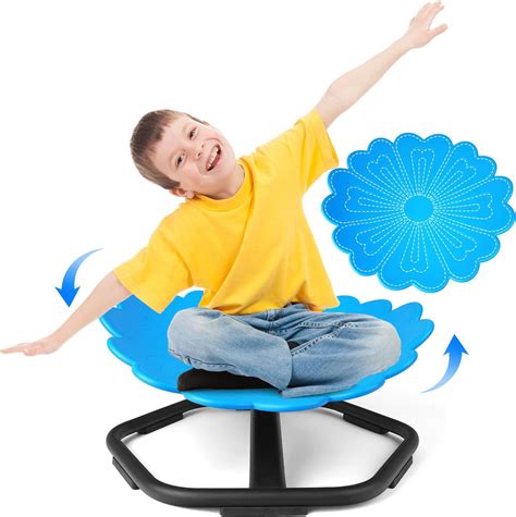 TERRAMUS Floral Swivel Chair for Kids, 360° Spinning Seat, Toddler Sit ...