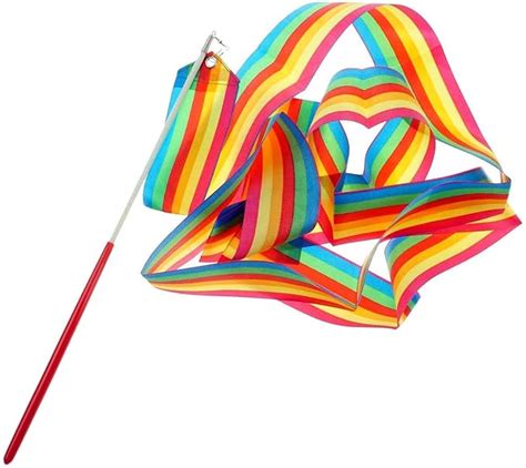 TIPTOP DECORATION Rainbow Dancing Ribbon Streamer Stick (1 Piece ...