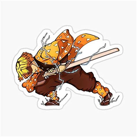 Decalszenitsu From Demon Slayer Sticker Sticker Graphic Auto Wall ...