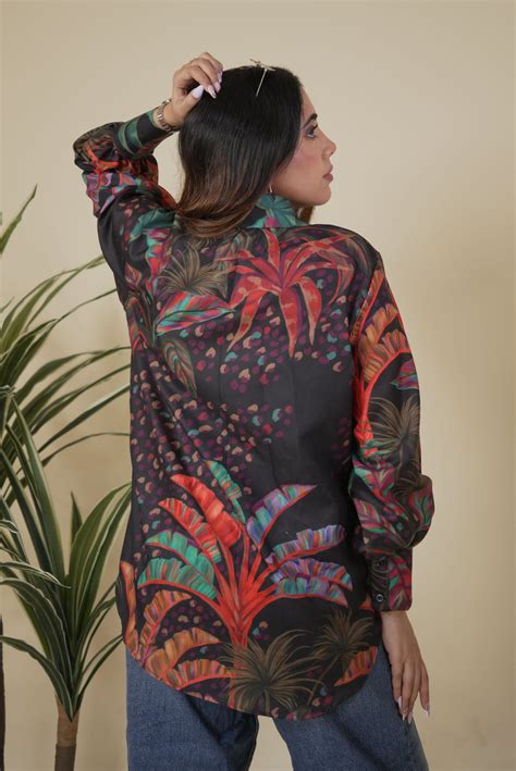Black Topical Print Shirt – Baesheque Clothing