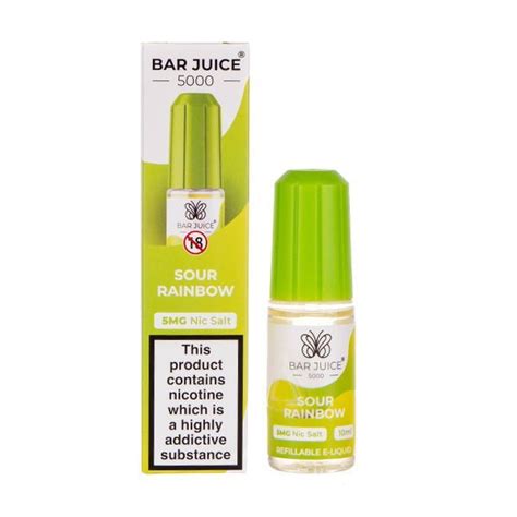 BUY 1 GET 1 FREE | Sour Rainbow Nic Salt E-Liquid by Bar Juice 5000VAP ...