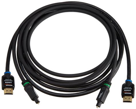 AmazonBasics High-Speed HDMI Cable and Digital Audio Optical Cable 2 ...