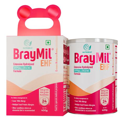 BrayMil EHF Extensive Hydrolysed Hypoallergenic Formula -400 gm - Buy ...