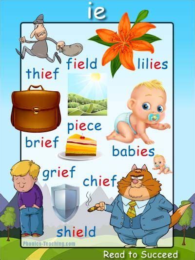ie words - Free Printable Phonics Poster- Vowel Digraph | English ...