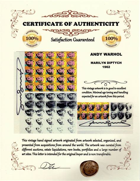 ANDY WARHOL - Hand Signed Signature - Vintage Print Matted 11x14 ...