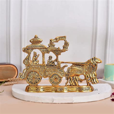 Buy Krishna Arjun rath wall hanging Decorative Showpiece - 20.5 cm ...