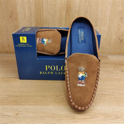 POLO RALPH LAUREN MCGUIRE MULE BEAR SNUFF SLIPPERS - Branded Collection ...