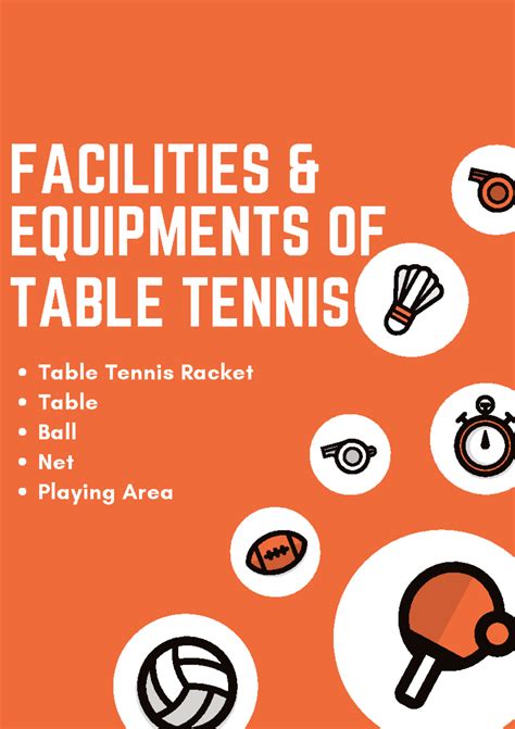 Facilities In Table Tennis