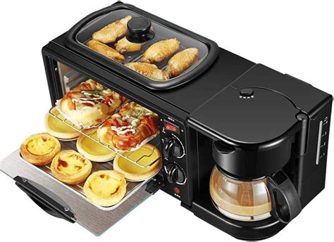 3-in-1 Breakfast Station, Includes Coffee Maker, Non-Stick Griddle, and ...